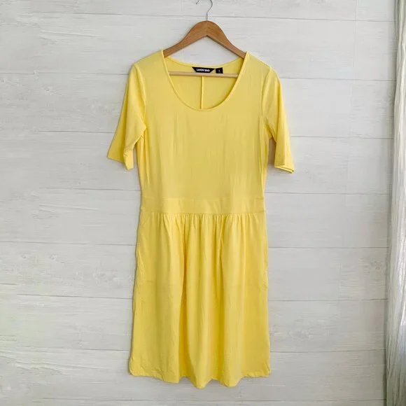 jersey wrap dress 3 4 sleeve Midi Jersey Faux Wrap with 3/4 Sleeves - Indigo